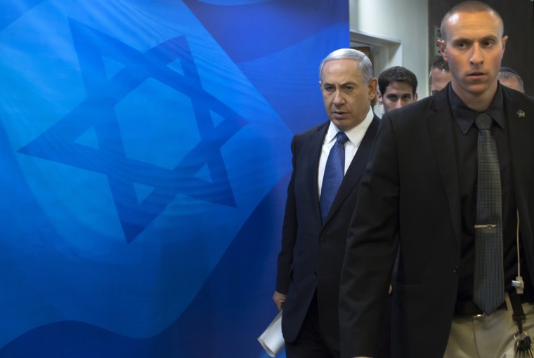 A miniszterelnök, Benjamin Netanjahu 
 AFP PHOTO / POOL / JIM HOLLANDER
