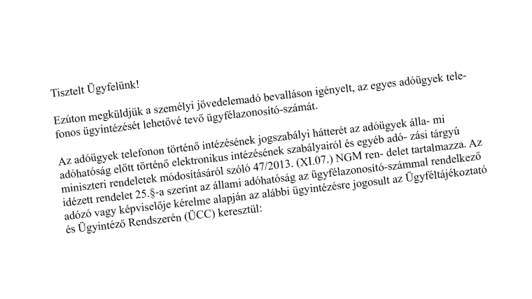 magyar hivatalos levél minta